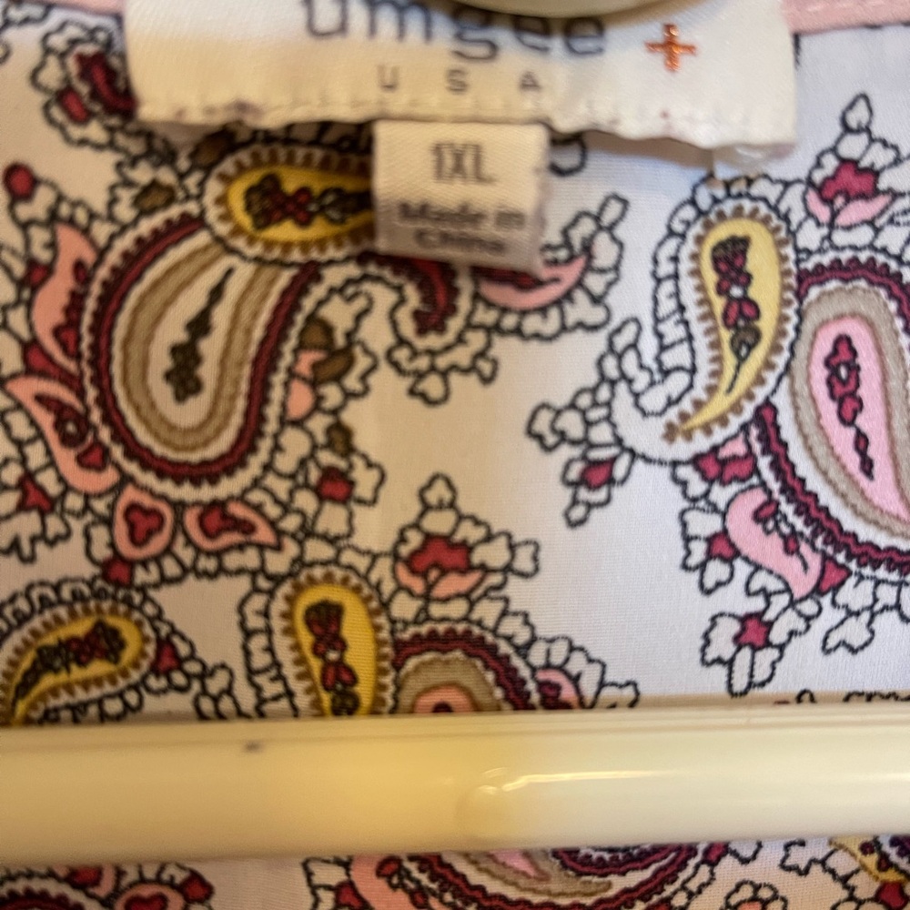 Bohemian Patchwork Button-Up Blouse Size 1xl - image 3